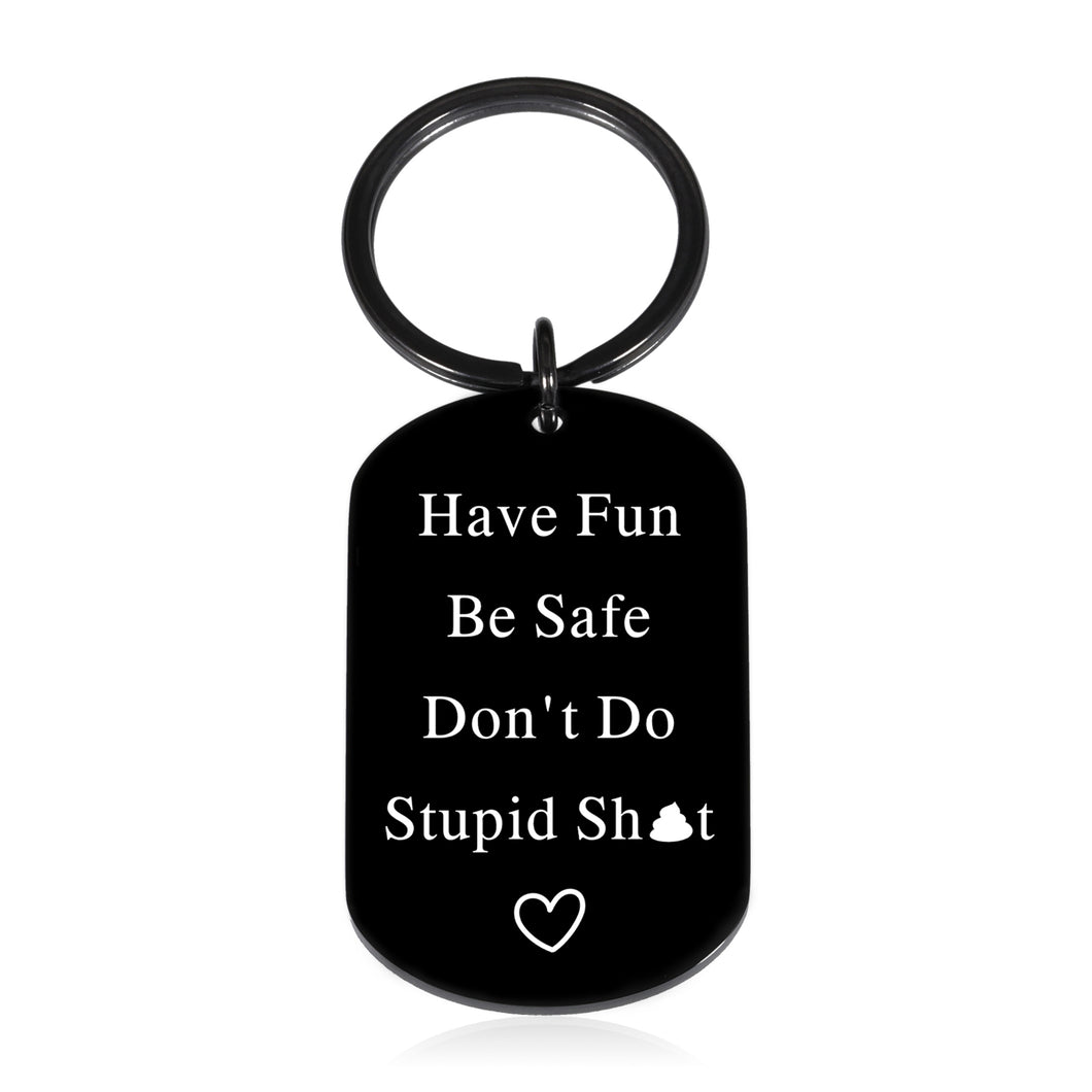 Christmas Gifts for Son from Mom,Stocking Stuffer for Teen Boy Girl, Funny Birthday Gift for Teenager Daughter,Valentines Day Graduation Gift for Step Son in Law,Don't Do Stupid Keychain for Women Men