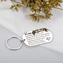 Load image into Gallery viewer, Daughter Teen Girl Gifts Keychain for Kids Valentines Christmas Birthday Gifts for Teen Girls from Mom Dad to Step Daughter in Law Wedding Graduation Family Gifts for Daughter from Mothers Day Keyring
