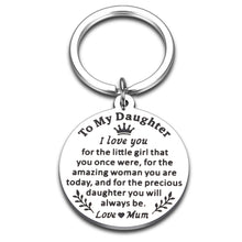 Load image into Gallery viewer, Christmas Stocking Stuffer for Daughter Gift Inspirational Keychain for Daughter from Mom, Valentine&#39;s Day Gifts for Teen Girls, Graduation Gifts for Her, Birthday Gifts for Daughter in Law Adult
