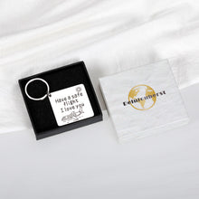 Load image into Gallery viewer, Fly Safe Keychain I Love You Gifts for Him Her Pilot Dad Husband Boyfriend Gifts from Girlfriend Gifts for Flight Attendant Mom Girlfriend Wife Birthday Christmas Gifts for Women Men Stocking Stuffers
