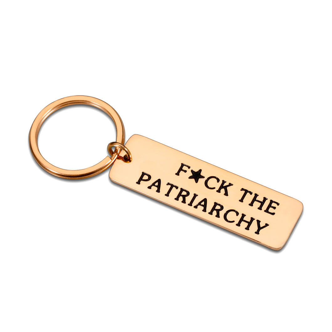 Delujouberst FuCK The Patriarchy Keychain Gifts for Her Women Feminist Gift for Her Activist Gift for Women