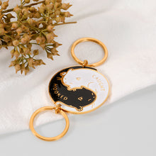 Load image into Gallery viewer, Matching Couple Gifts Keychain for Him Her Husband Boyfriend Birthday Gifts for Girlfriend Stocking Stuffers Christmas Gifts Wedding Engagement Gifts for Couples Bride Groom Cat Lover Keyrings
