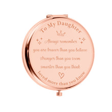 Load image into Gallery viewer, Christmas Stocking Stuffers Birthday Gifts for Daughter Teen Girl Gift from Mom Dad Compact Makeup Mirror Valentine&#39;s Day Graduation for Her Daughter in Law Bonus Daughter Inspirational Gift for Women
