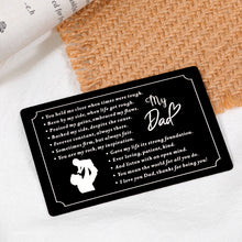 Load image into Gallery viewer, Mens Stocking Stuffer Christmas Gifts for Dad from Daughter Son to Father Daddy Gifts Metal Wallet Card for Fathers Day Birthday Gifts for Stepdad Father in Law Gifts for Dad Appreciation Thank You
