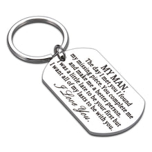 Load image into Gallery viewer, Anniversary Gift Keychain for Boyfriend Husband Valentine Birthday Christmas Gift for Men Hubby from Girlfriend Wife Engagement Wedding Present for Fiance Bridegroom Stocking Stuffer for Him
