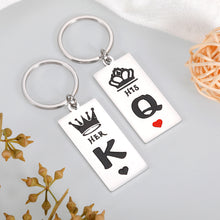 Load image into Gallery viewer, His and Her Couple Gifts Matching Keychain for Anniversary Christmas Birthday Gifts for Husband Boyfriend from Girlfriend Wife Wedding Engagement Gifts for Couples Groom Bride to be Newlywed Gift

