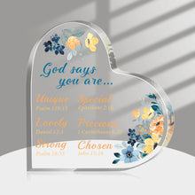 Load image into Gallery viewer, Inspirational Christian Gifts for Women Christmas Gift for Daughter from Mom Bible Verse Religious Gifts for Sister Friends Birthday Present Baptism Church Scripture Gift Godchild Acrylic Paperweight
