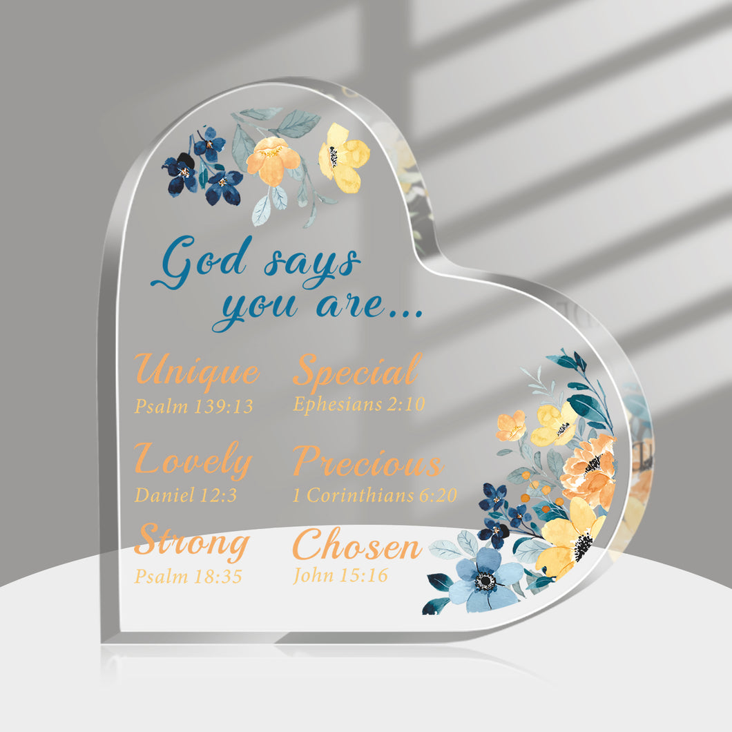 Inspirational Christian Gifts for Women Christmas Gift for Daughter from Mom Bible Verse Religious Gifts for Sister Friends Birthday Present Baptism Church Scripture Gift Godchild Acrylic Paperweight