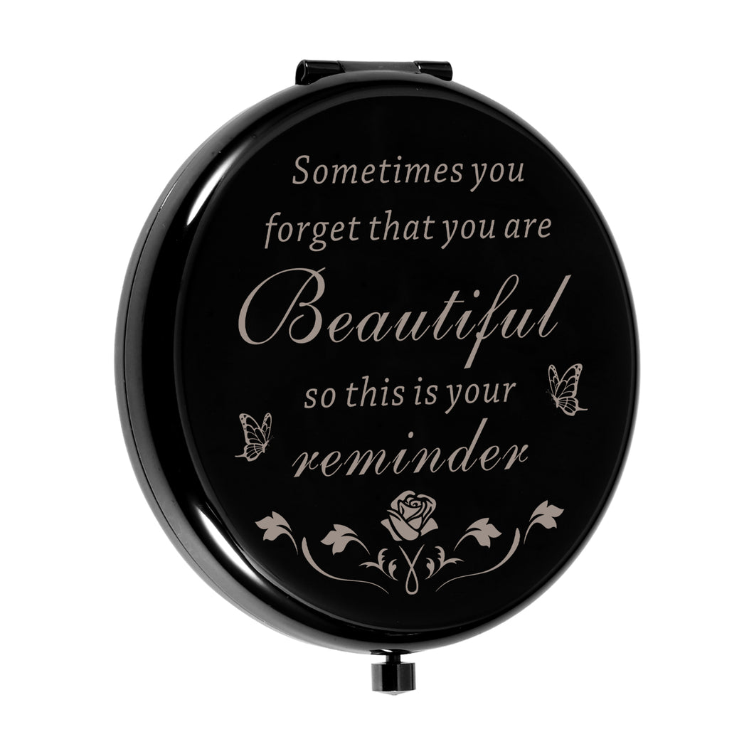 Delujouberst Stocking Stuffers for Women Daughter Girls Compact Makeup Mirror Birthday Thanksgiving Valentines Day Gift for Mom Wife Girlfriend Inspirational Gift for Her Friend Sister Nurse Female