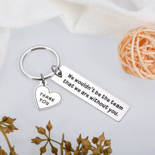 Load image into Gallery viewer, Appreciation Gifts for Coworkers Women Men Employees Coach Boss Farewell Going Away Gift Retirement Gifts for Team Player Work Bestie Company Gifts for Staff Office Teamwork Thank You Keychain
