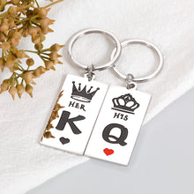 Load image into Gallery viewer, His and Her Couple Gifts Matching Keychain for Anniversary Christmas Birthday Gifts for Husband Boyfriend from Girlfriend Wife Wedding Engagement Gifts for Couples Groom Bride to be Newlywed Gift
