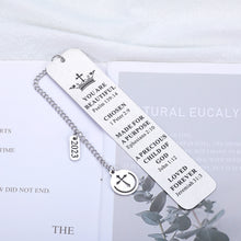 Load image into Gallery viewer, Inspirational Christian Bookmark Gifts for Women Bible Verse Bookmark for Girl Daughter Christmas Stocking Stuffers Birthday Gift for Female Friend Sister Book Lover Baptism Religious Church Bulk Gift
