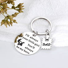 Load image into Gallery viewer, Fathers Day Gift Keychain for Dad Step Father in Law from Kids Daughter Dad Birthday Christmas Gifts for Men Him Papa Valentines Thanksgiving Present from Girls to Daddy Stepdad Keyring
