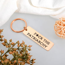Load image into Gallery viewer, Delujouberst FuCK The Patriarchy Keychain Gifts for Her Women Feminist Gift for Her Activist Gift for Women
