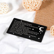 Load image into Gallery viewer, Gifts for Husband Boyfriend Him Her Engraved Wallet Insert for Anniversary Husband Birthday Card Gifts for Boyfriend Hubby Gifts from Girlfriend Wife Valentines Day Metal Wallet Card Stocking Stuffers
