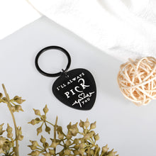 Load image into Gallery viewer, Guitar Keychain Love Gifts for Him Her Girlfriend Birthday Christmas Gifts for Boyfriend Husband Valentines Day Gifts for Guitar Players Anniversary Christmas Stocking Stuffers Guitar Accessories
