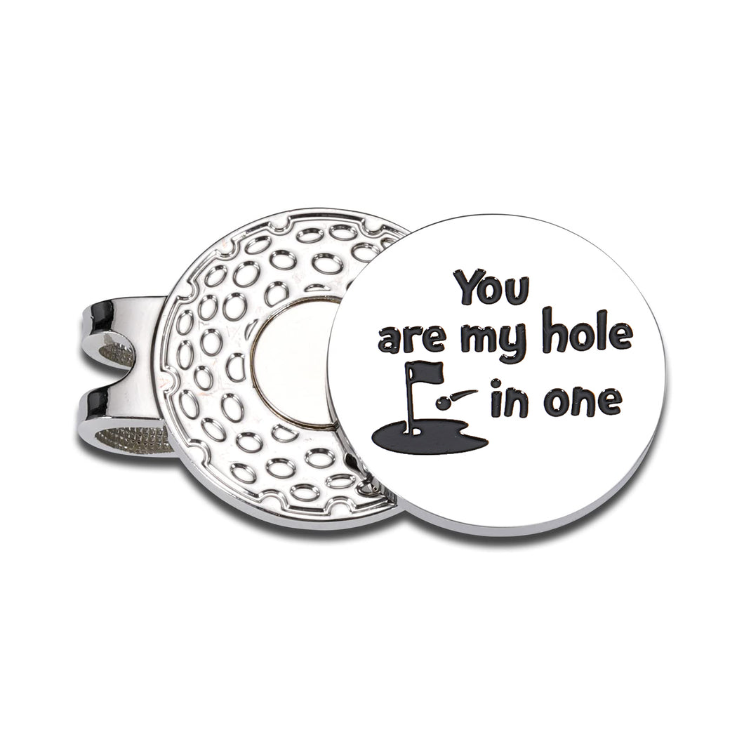 Christmas Stocking Stuffers for Men Valentine's Day Gifts for Him Golf Lover Gifts Golf Accessories for Men Golf Ball Marker for Husband Boyfriend Birthday Father‘s Day Golfer Magnetic Hat Clip
