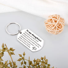 Load image into Gallery viewer, Daughter Teen Girl Gifts Keychain for Kids Valentines Christmas Birthday Gifts for Teen Girls from Mom Dad to Step Daughter in Law Wedding Graduation Family Gifts for Daughter from Mothers Day Keyring
