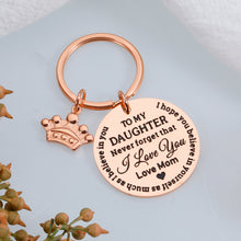 Load image into Gallery viewer, Christmas Stocking Stuffer Gift for Daughter, Inspirational Keychain for Daughter from Mom, Valentine&#39;s Day Gifts for Teen Girls, Graduation Gifts for Her, Birthday Gifts for Daughter in Law Adult
