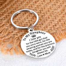 Load image into Gallery viewer, Christmas Stocking Stuffer for Daughter Gift Inspirational Keychain for Daughter from Mom, Valentine&#39;s Day Gifts for Teen Girls, Graduation Gifts for Her, Birthday Gifts for Daughter in Law Adult
