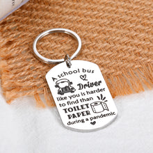 Load image into Gallery viewer, Funny Bus Driver Appreciation Gifts Keychain for Women Men School Bus Driver Day Retirement Christmas Gifts for Bus Driver End of Year Back to School Pandemic Gift for Son Daughters School Bus Driver

