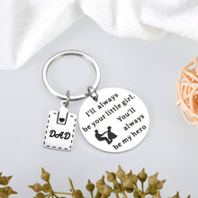 Load image into Gallery viewer, Fathers Day Gift Keychain for Dad Step Father in Law from Kids Daughter Dad Birthday Christmas Gifts for Men Him Papa Valentines Thanksgiving Present from Girls to Daddy Stepdad Keyring
