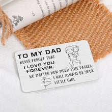 Load image into Gallery viewer, Fathers Daughter Gifts Wallet Card for Dads Birthday Christmas Gifts for Dad Daddy from Daughter Teenager Girls to Papa Step Father in Law Bonus Dad Gifts for Valentines Fathers Day Stocking Stuffer
