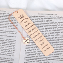 Load image into Gallery viewer, Inspirational Bookmark Gifts for Daughter from Mom,Valentine&#39;s Day Gifts for Teen Girls, Graduation Gifts for Her, Birthday Gifts for Daughter in Law Adult,Christmas Stocking Stuffer Gift for Daughter

