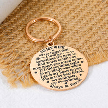 Load image into Gallery viewer, Christmas Gifts for Wife from Husband, To My Wife Keychain Anniversary, Birthday Valentines Day Gift for Girlfriend from Boyfriend, Fiancee Present from Fiance, I Love You Gift for Her Women Key Chain
