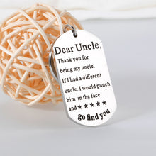 Load image into Gallery viewer, Family Uncle Gift Keychain for Him Mens Birthday Stocking Stuffers Christmas Gifts for New First Time Uncle Funcle from Brother Sister Niece Nephew Kids to Uncles Guncles Fathers Day Keyring
