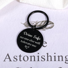 Load image into Gallery viewer, Drive Safe Keychains for Boyfriend Gifts from Girlfriend Cute Valentine&#39;s Christmas Gifts for Him Her Husband Birthday Presents from Wife Fiance Couple Gifts New Driver Gifts for Son Friend Women Men
