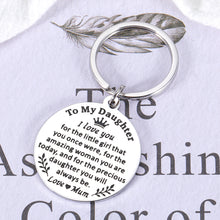 Load image into Gallery viewer, Christmas Stocking Stuffer for Daughter Gift Inspirational Keychain for Daughter from Mom, Valentine&#39;s Day Gifts for Teen Girls, Graduation Gifts for Her, Birthday Gifts for Daughter in Law Adult
