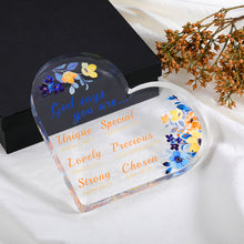 Load image into Gallery viewer, Inspirational Christian Gifts for Women Christmas Gift for Daughter from Mom Bible Verse Religious Gifts for Sister Friends Birthday Present Baptism Church Scripture Gift Godchild Acrylic Paperweight
