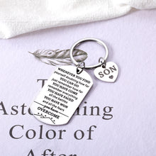 Load image into Gallery viewer, Christmas Stocking Stuffers for Teen Boys Gifts, Inspirational Keychain for Son, Valentine&#39;s Day Gifts for Son from Mom, Birthday Gifts for Son in Law Adults, Graduation Gifts for Stepson Son from Dad
