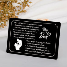 Load image into Gallery viewer, Mens Stocking Stuffer Christmas Gifts for Dad from Daughter Son to Father Daddy Gifts Metal Wallet Card for Fathers Day Birthday Gifts for Stepdad Father in Law Gifts for Dad Appreciation Thank You

