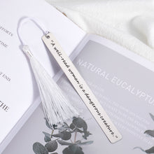 Load image into Gallery viewer, Book Lover Appreciation Gifts for Women Female Friend Bookmark with Tassel for Book Lovers Teacher Boss Lady Her Birthday Christmas Gifts for Book Reader Bookworms A Well Read Woman Stocking Stuffers
