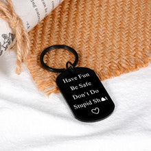 Load image into Gallery viewer, Christmas Gifts for Son from Mom,Stocking Stuffer for Teen Boy Girl, Funny Birthday Gift for Teenager Daughter,Valentines Day Graduation Gift for Step Son in Law,Don&#39;t Do Stupid Keychain for Women Men
