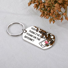 Load image into Gallery viewer, Christmas Gift for Boyfriend Funny 1 Year Gifts for Girlfriend Couple Anniversary Keychains for Him Her Birthday Valentine&#39;s Day Presents for Wife Husband Best Friends Keychain Cute Online Dating Gift
