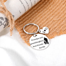 Load image into Gallery viewer, Grandpa Gifts Key Chain for Grandpa Christmas Birthday Gifts for Grandpa Daddy New Grandpa Granddaughter Gift Ideas for Fathers Day Family Gifts for Grandfather Dad Retirement Stocking Stuffers
