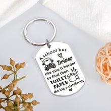 Load image into Gallery viewer, Funny Bus Driver Appreciation Gifts Keychain for Women Men School Bus Driver Day Retirement Christmas Gifts for Bus Driver End of Year Back to School Pandemic Gift for Son Daughters School Bus Driver
