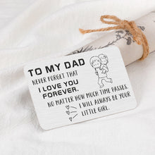 Load image into Gallery viewer, Fathers Daughter Gifts Wallet Card for Dads Birthday Christmas Gifts for Dad Daddy from Daughter Teenager Girls to Papa Step Father in Law Bonus Dad Gifts for Valentines Fathers Day Stocking Stuffer
