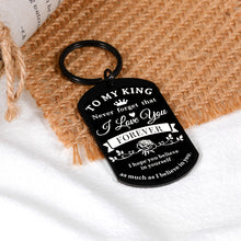 Load image into Gallery viewer, Boyfriend I Love You Gifts Keychain for Husband Boyfriend Birthday Christamas Stocking Stuffers Gifts for Mens Him Boyfriend Husband Anniversary Valentines Day Romantic Gifts To My King Keyring
