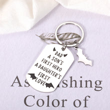 Load image into Gallery viewer, Dad Keychain Gifts from Daughter Son Kids to Dad Birthday Christmas Gifts for Dad Father Day Valentine Gifts for Husband from Wife New Dad to
