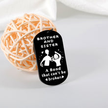 Load image into Gallery viewer, Brother and Sister Keychain Gifts for Christmas Stocking Stuffers Gifts for Brother from Sister Siblings Birthday Graduation Wedding Gifts for Brother Sister in Law Gifts for Big Brother Little Sister
