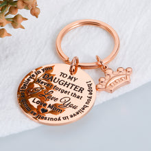 Load image into Gallery viewer, Christmas Stocking Stuffer Gift for Daughter, Inspirational Keychain for Daughter from Mom, Valentine&#39;s Day Gifts for Teen Girls, Graduation Gifts for Her, Birthday Gifts for Daughter in Law Adult
