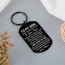 Load image into Gallery viewer, Christmas Stocking Stuffer for Teen Boys, Inspirational Keychain Gifts for Son from Mom, Valentine&#39;s Day Gifts for College Son, Graduation Gifts for Son from Mom, Birthday Gifts for Son in Law Adult
