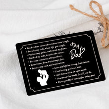 Load image into Gallery viewer, Mens Stocking Stuffer Christmas Gifts for Dad from Daughter Son to Father Daddy Gifts Metal Wallet Card for Fathers Day Birthday Gifts for Stepdad Father in Law Gifts for Dad Appreciation Thank You

