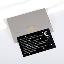 Load image into Gallery viewer, Gifts for Husband Boyfriend Him Her Engraved Wallet Insert for Anniversary Husband Birthday Card Gifts for Boyfriend Hubby Gifts from Girlfriend Wife Valentines Day Metal Wallet Card Stocking Stuffers
