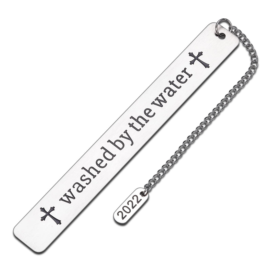 Washed By The Water Bookmark, 2022 Baptism Gifts for Teen Girls Baby Boys Christian, Adult Baptism Gift for Women Men Book Lovers, First Communion Religious Gift for Goddaughter Godson from Godparents