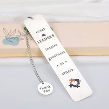 Load image into Gallery viewer, Bosses Day Gift for Women Men Thank You Bookmark with Chain for Leader Mentor Supervisor PM Boss Lady Birthday New Job Promotion Present for Office Coworker Retirement Farewell Holiday Christmas Gift
